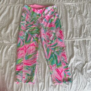 Lilly Pulitzer Pink and Green Luxletic Leggings